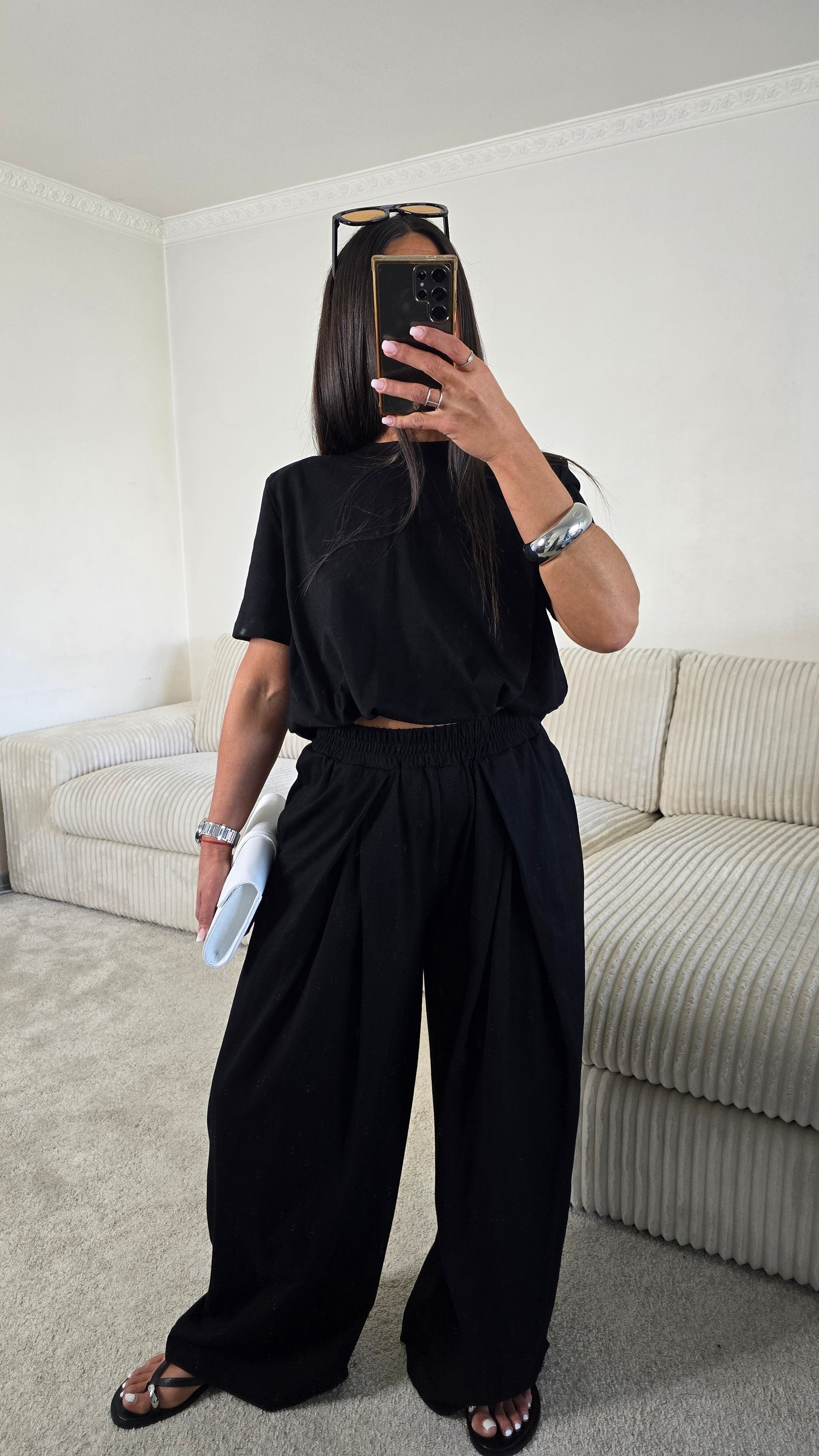 Ensemble jersey coton noir – silhouette effortless