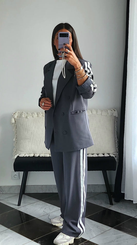 Ensemble Blazer Pantalon Gris