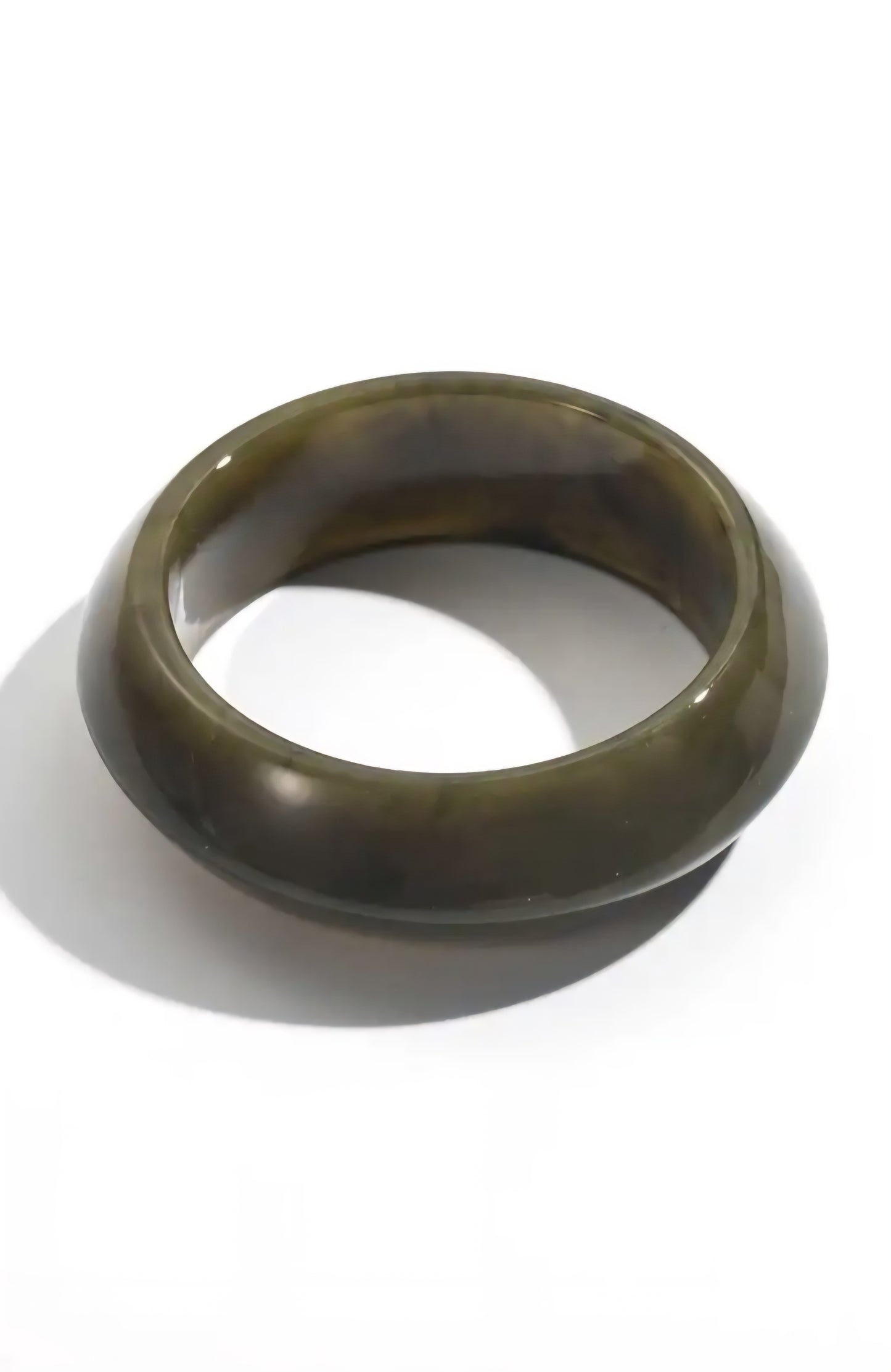 Bracelet jonc résine – kaki marbré