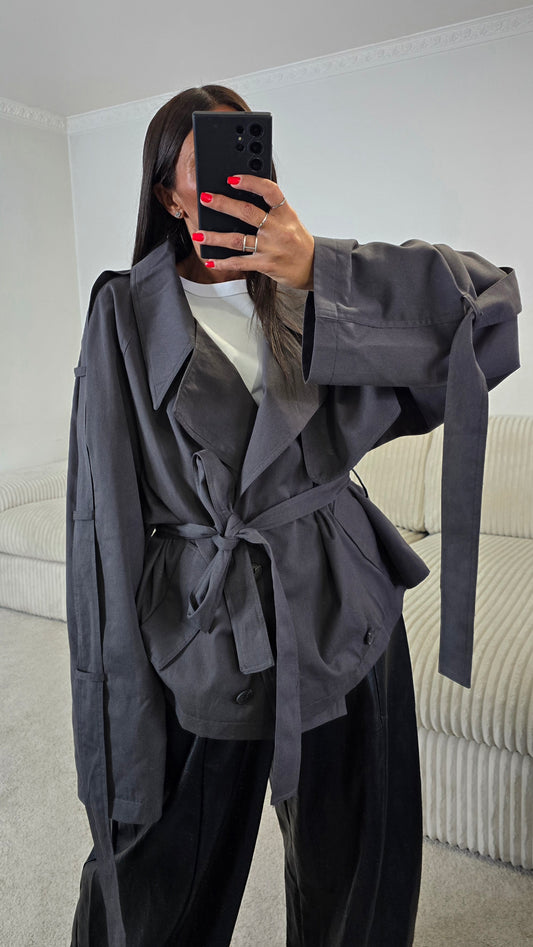 Trench court oversize gris anthracite