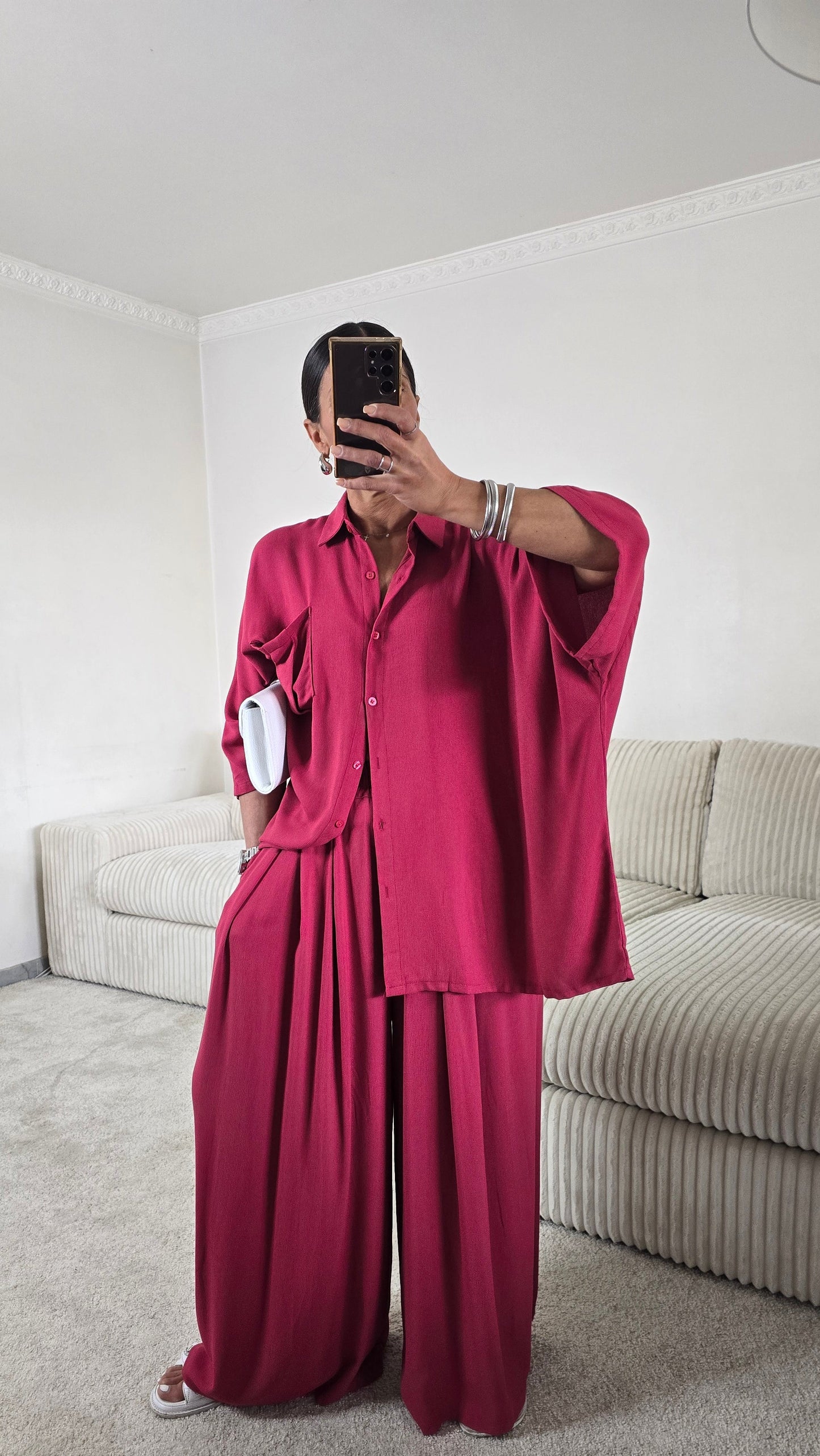 Ensemble ample framboise – confort et allure