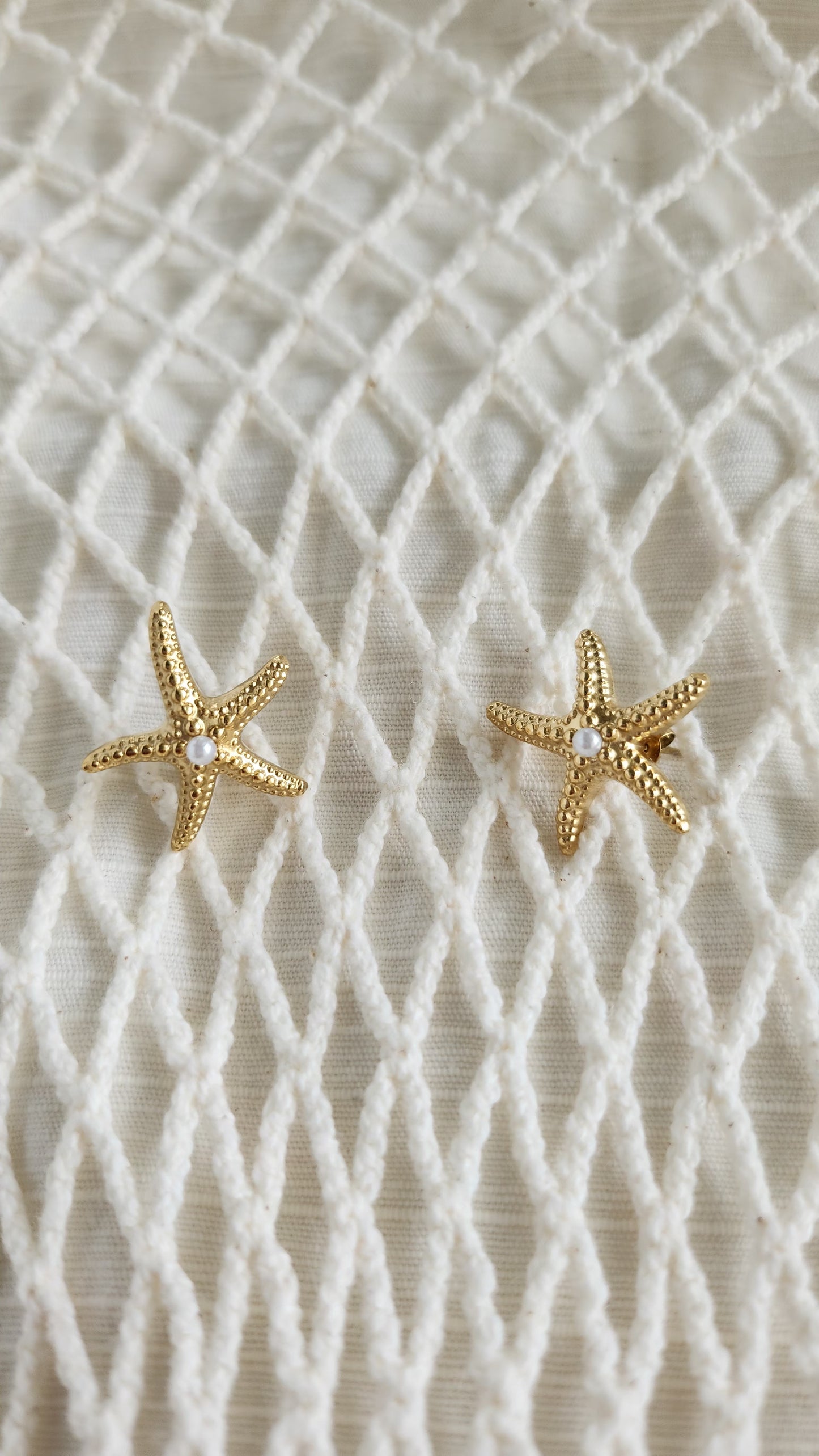 Boucles D'Oreilles Etoile De Mer Doré