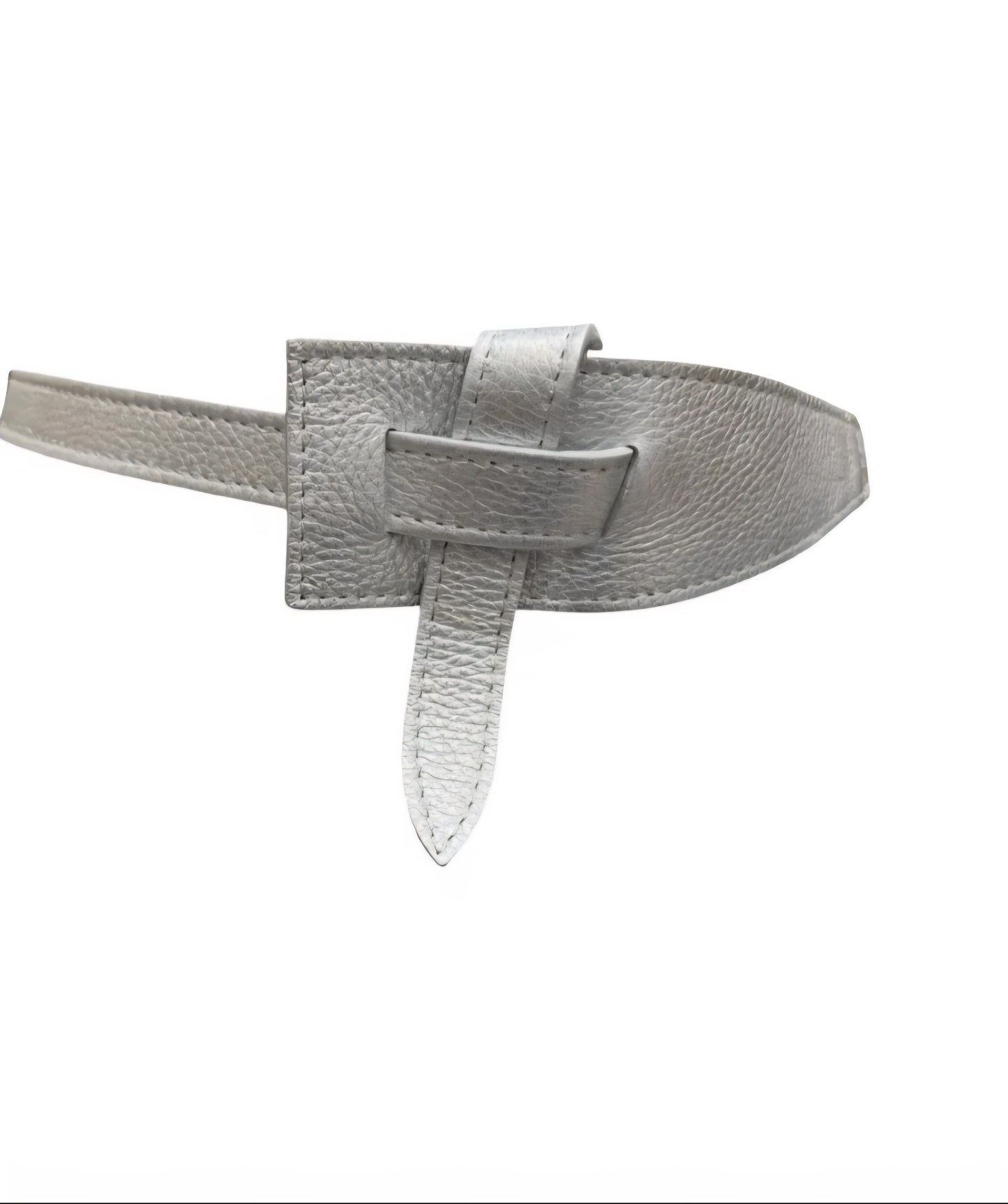 Ceinture en cuir – argent métallisé