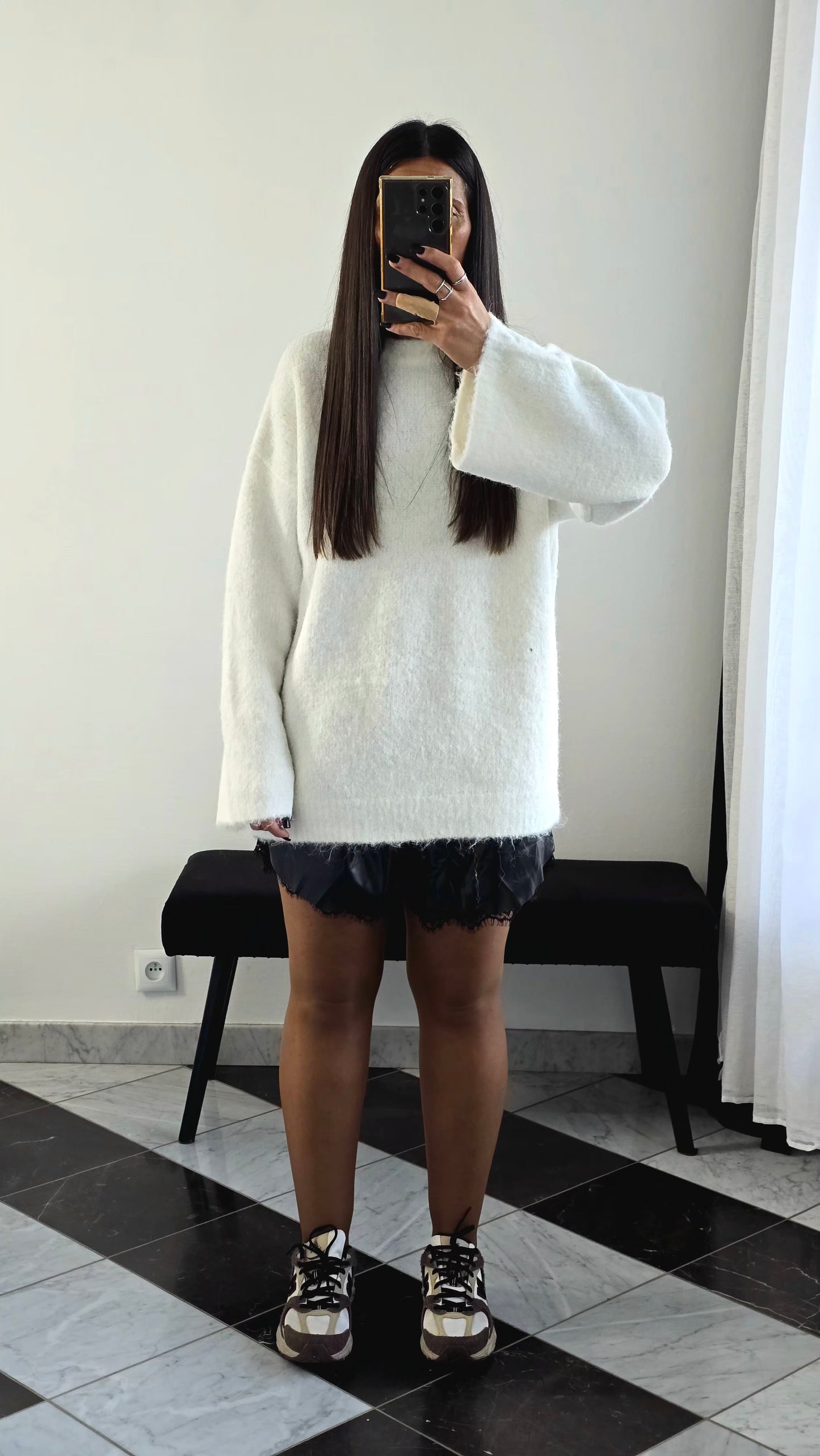 Pull Oversize Ultra-Doux – Blanc Neige