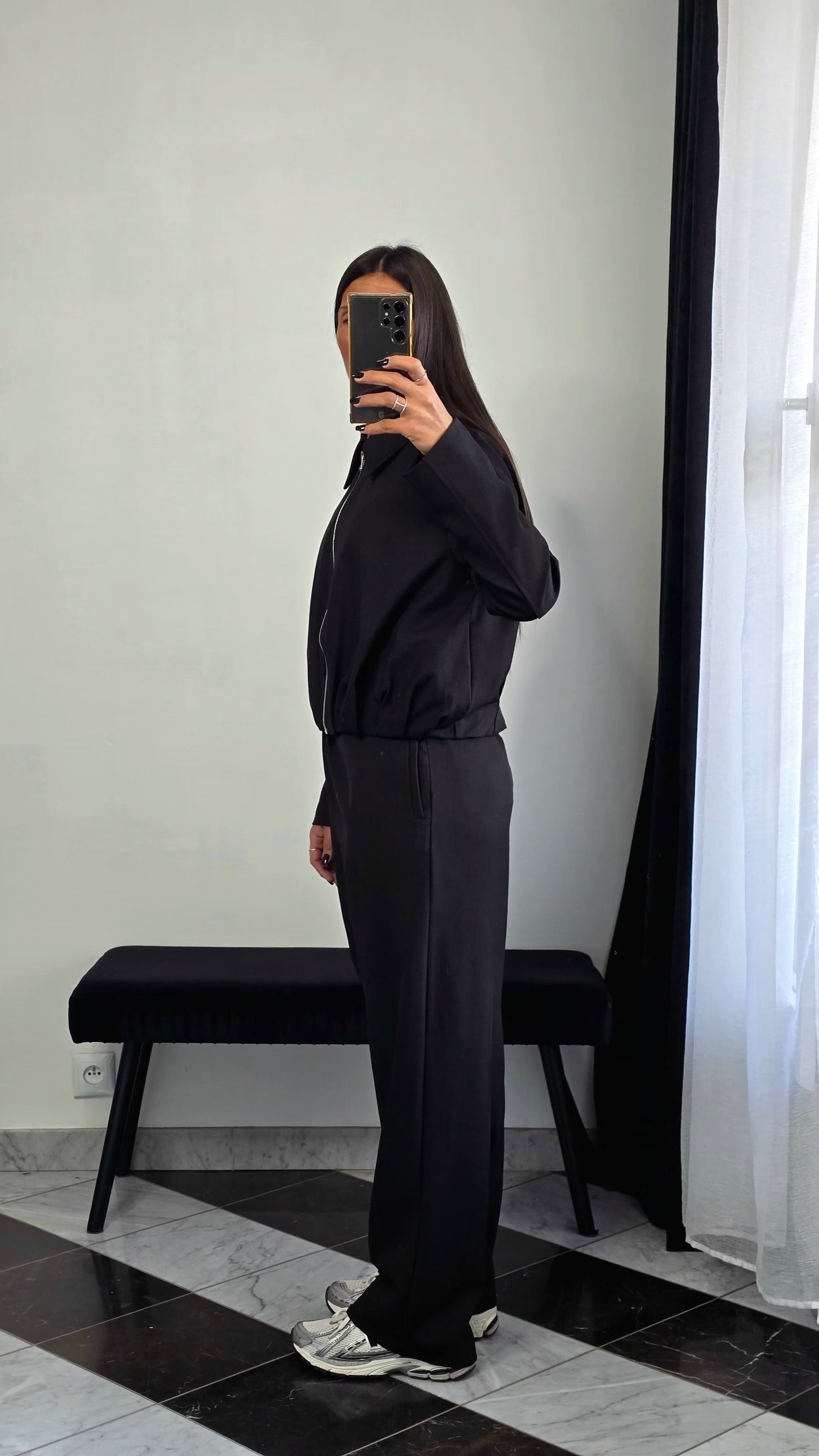 Veste Zippée Tailleur – Noir