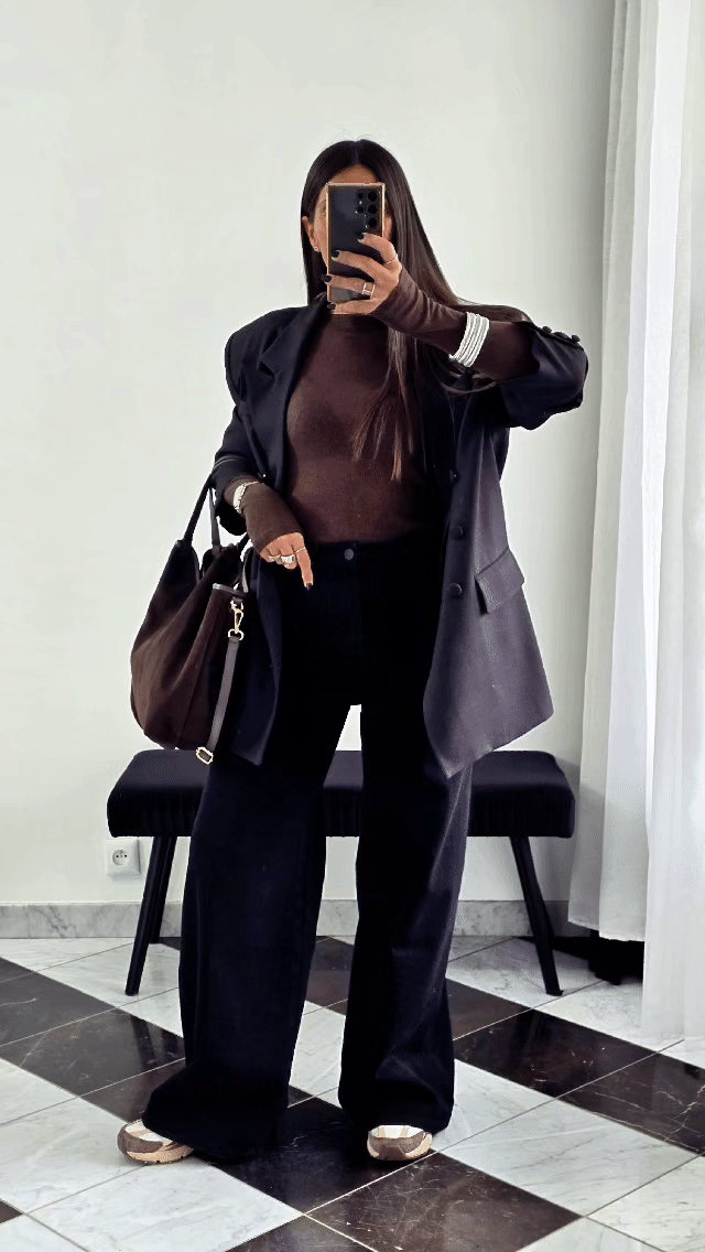 Blazer structuré noir – esprit tailoring
