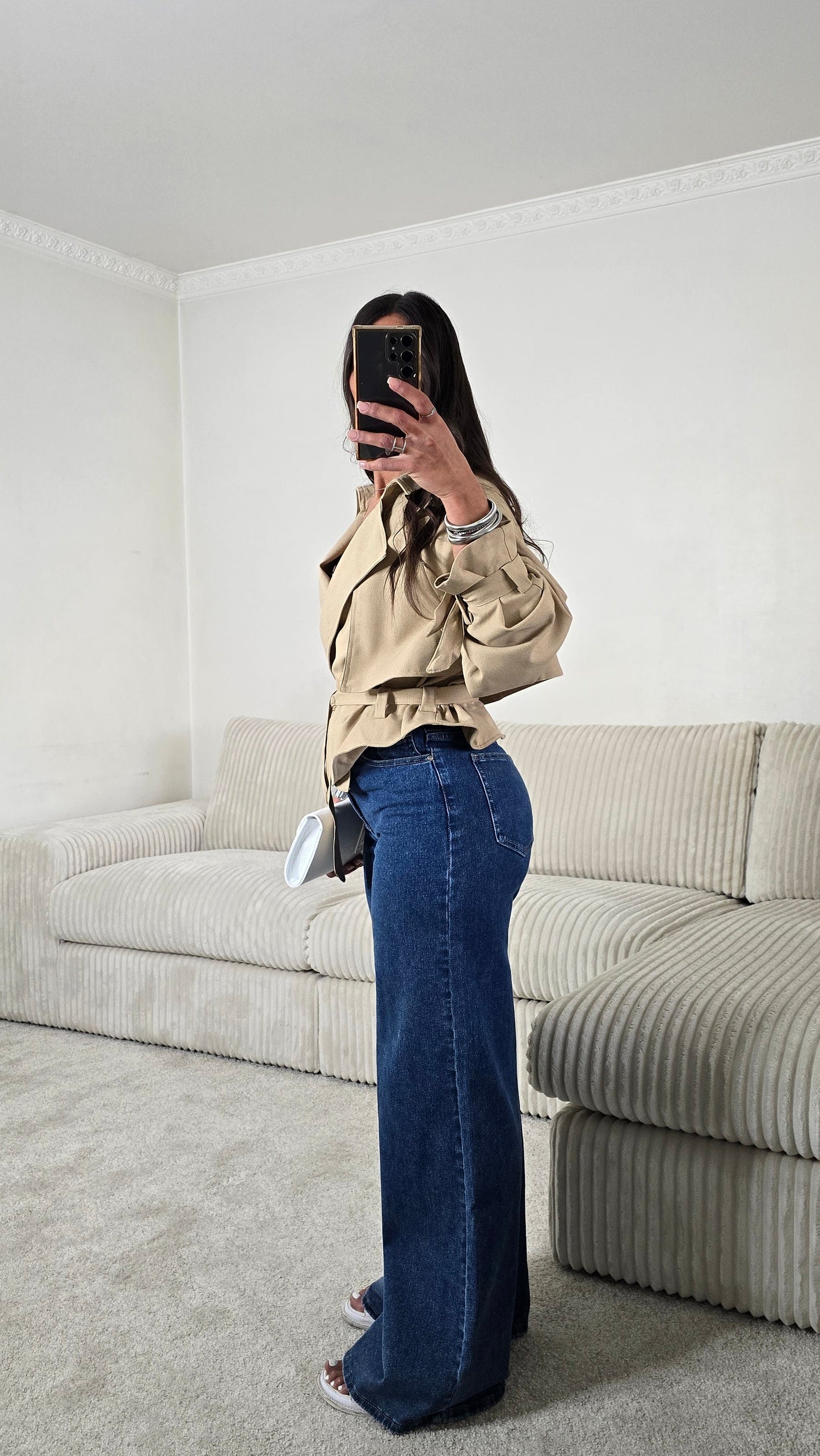 Ensemble signature ceinturé – beige sable