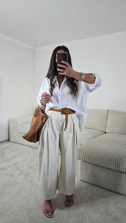 Ensemble signature ceinturé – écru naturel