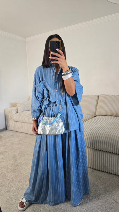 Sac cuir irisé plissé – argent lumineux