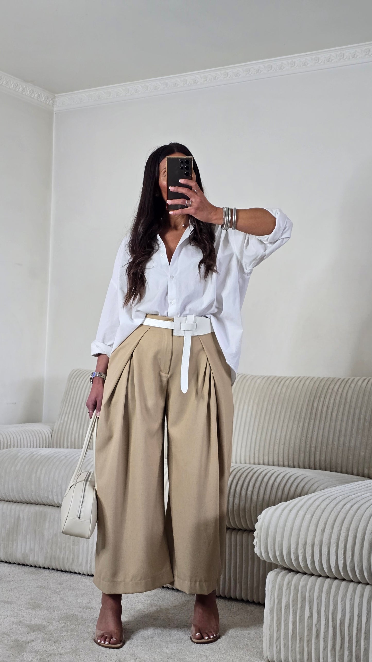 Ensemble signature ceinturé – beige sable