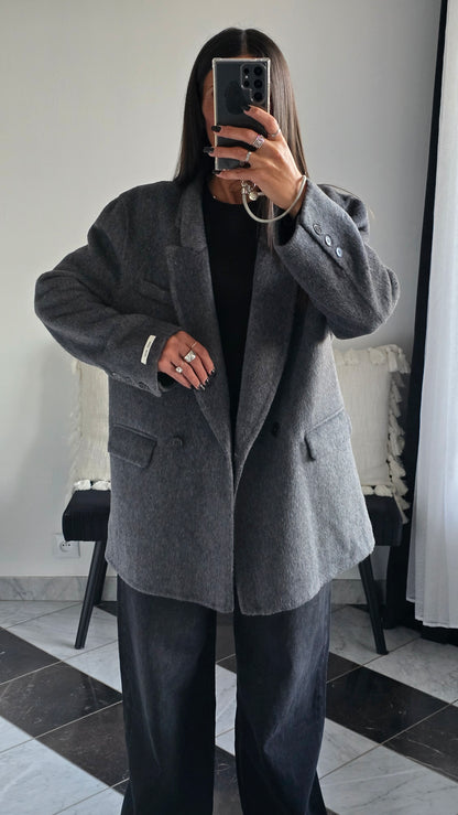 Veste Petra Gris Foncé 100% Laine ⭐️PRENIUM⭐️