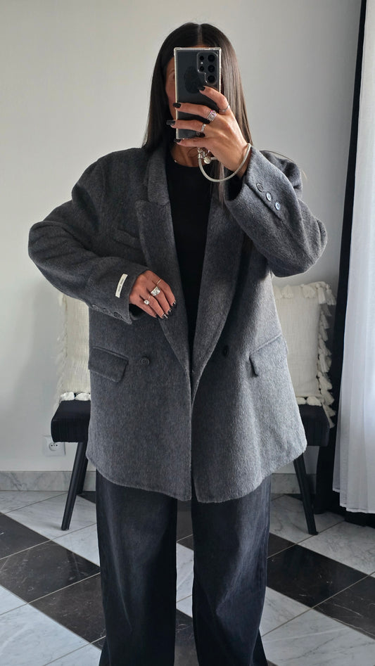 Veste Petra Gris Foncé 100% Laine ⭐️PRENIUM⭐️