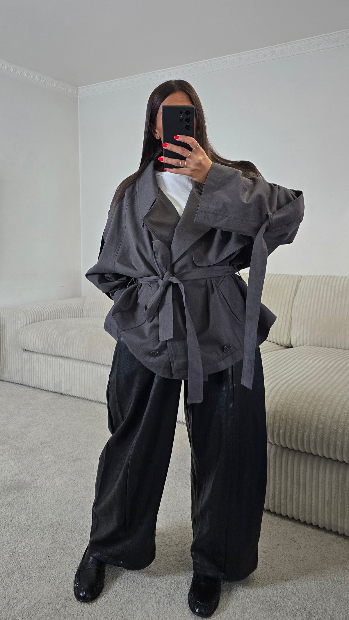 Trench court oversize gris anthracite