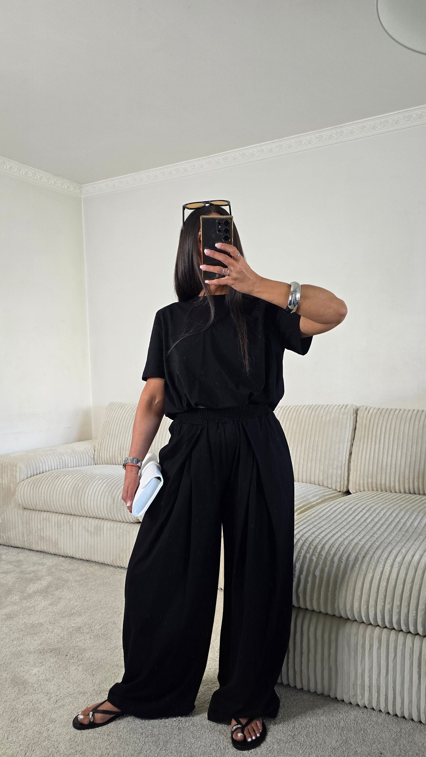 Ensemble jersey coton noir – silhouette effortless
