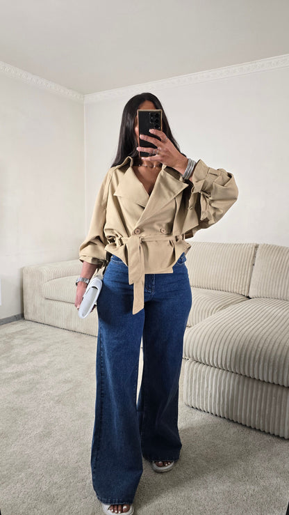 Ensemble signature ceinturé – beige sable