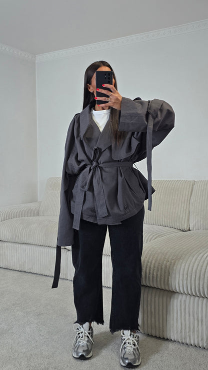 Trench court oversize gris anthracite