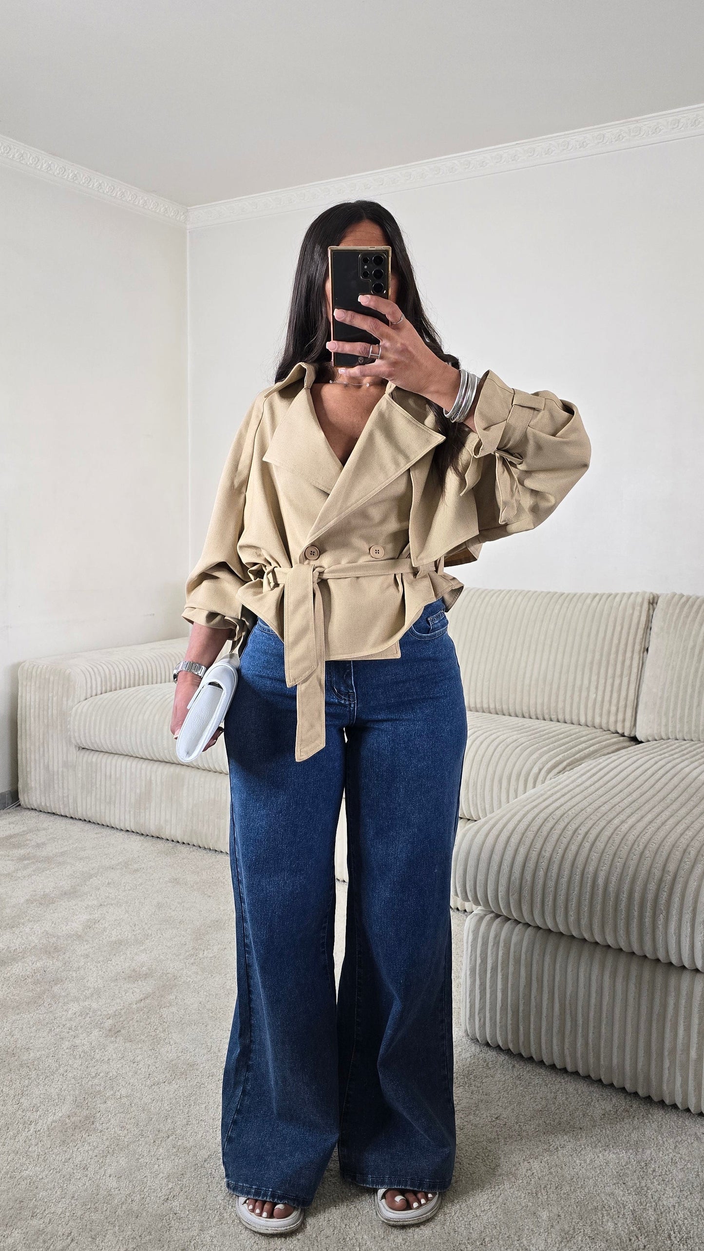 Ensemble signature ceinturé – beige sable