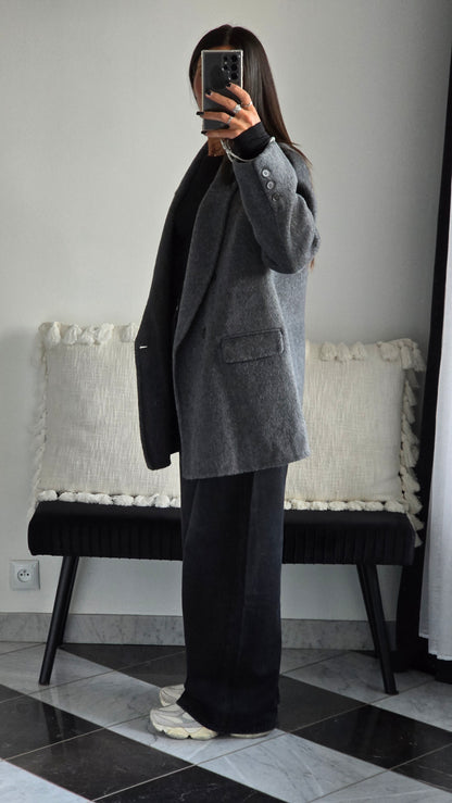 Veste Petra Gris Foncé 100% Laine ⭐️PRENIUM⭐️