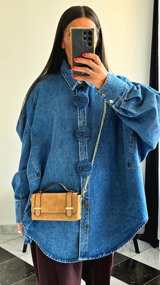 Mini Sac Coffret en Cuir Suédé Camel – Fabriqué en Italie 🇮🇹