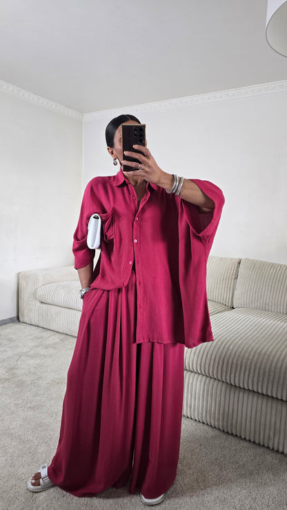 Ensemble ample framboise – confort et allure