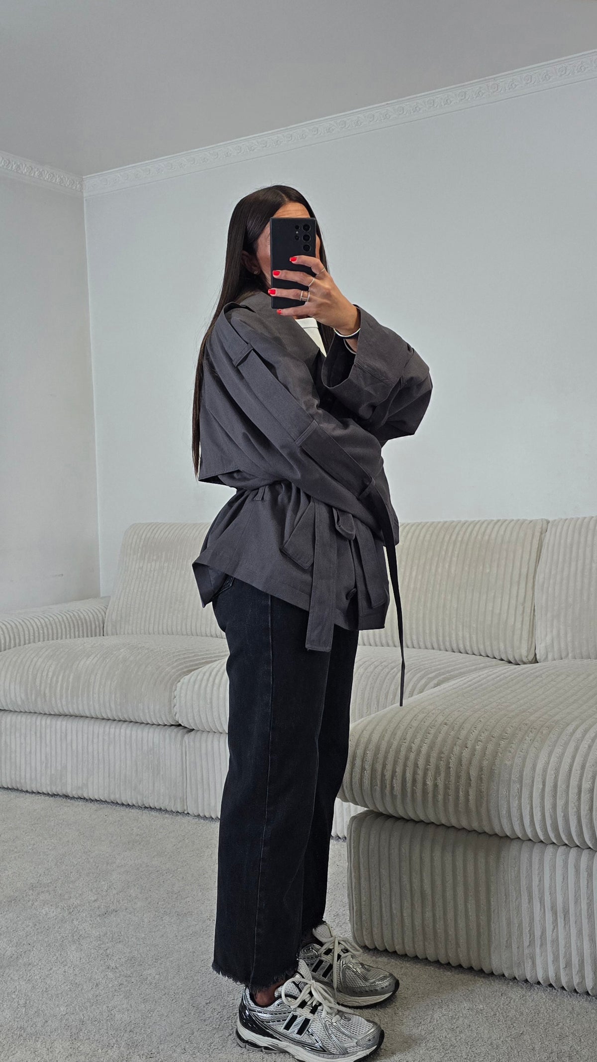 Trench court oversize gris anthracite