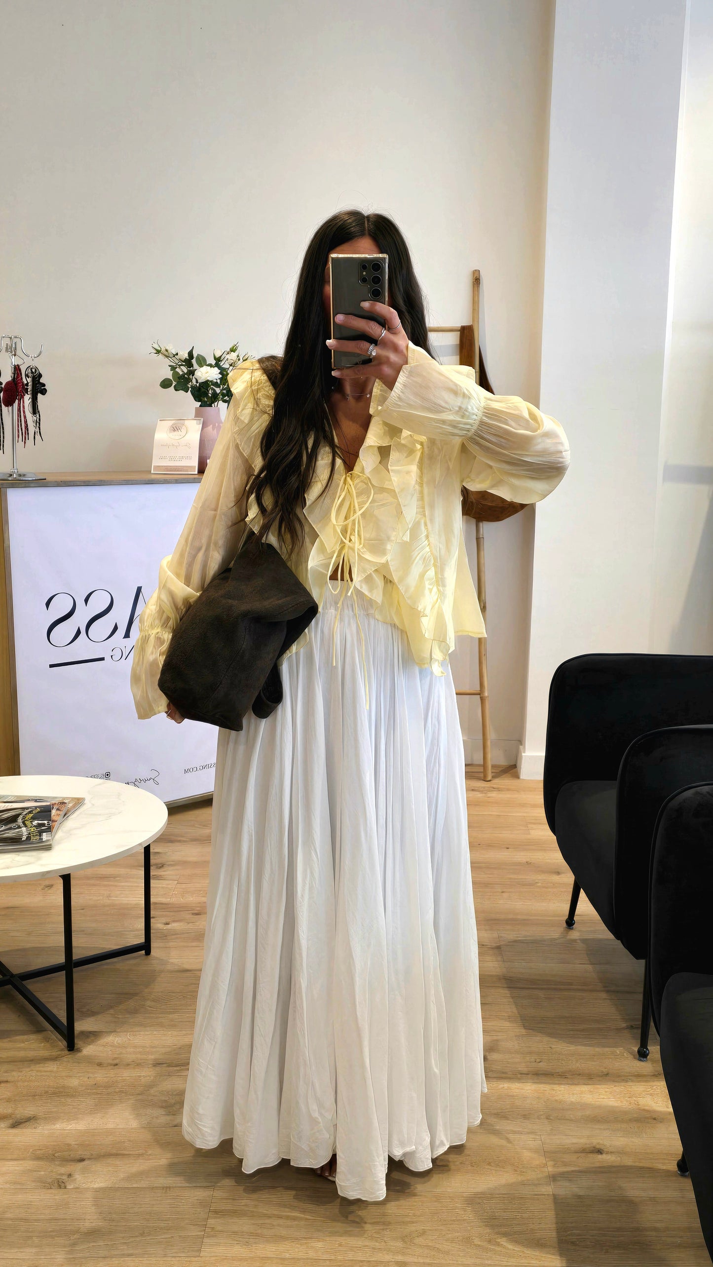 Chemisier Fluide À Volants – Jaune Pastel