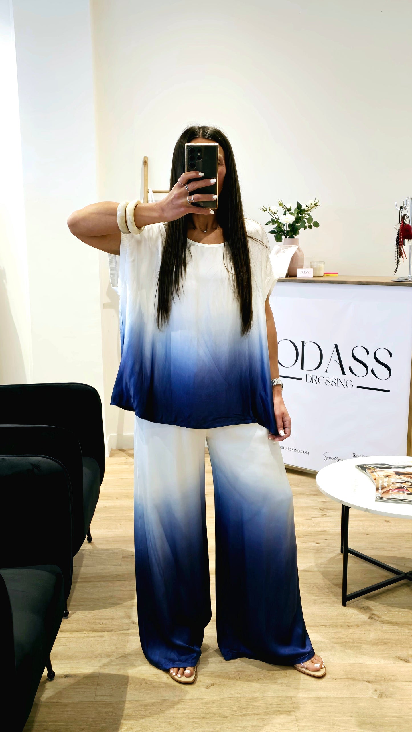 Top Dégradé Fluide – Viscose & Soie – Fabriqué en Italie