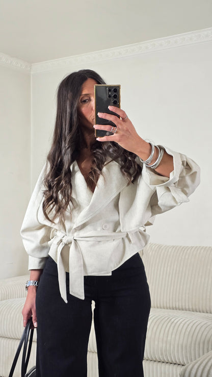 Ensemble signature ceinturé – écru naturel