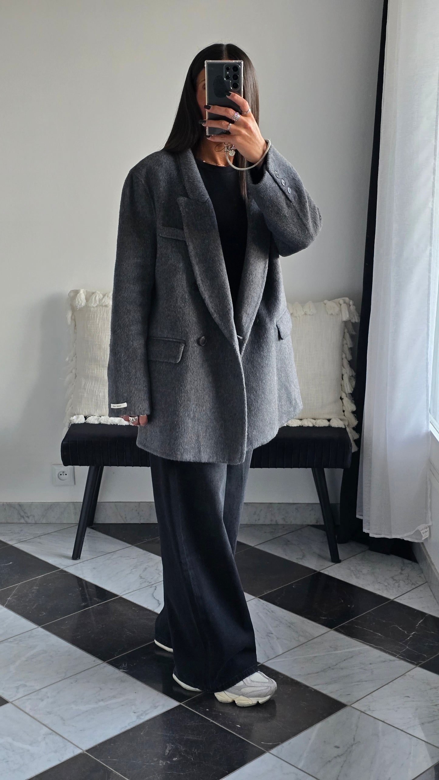 Veste Petra Gris Foncé 100% Laine ⭐️PRENIUM⭐️