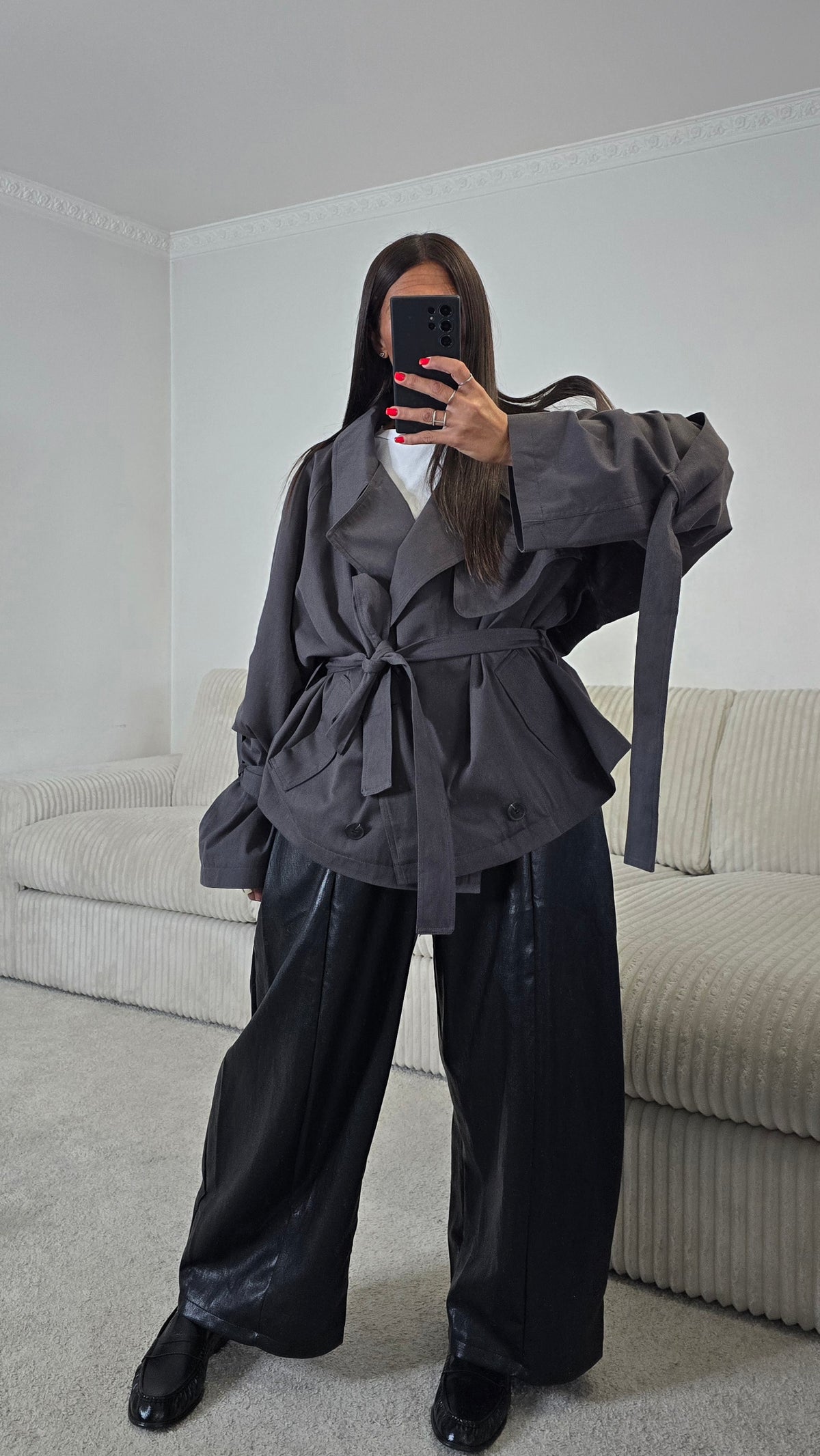 Trench court oversize gris anthracite