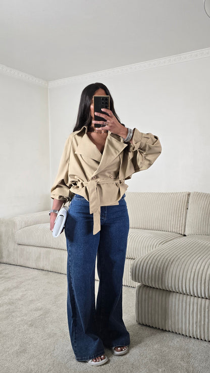 Ensemble signature ceinturé – beige sable