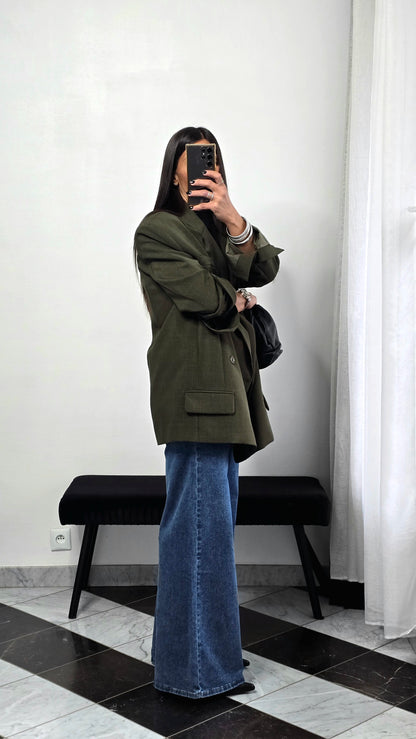 Blazer oversize vert feuille