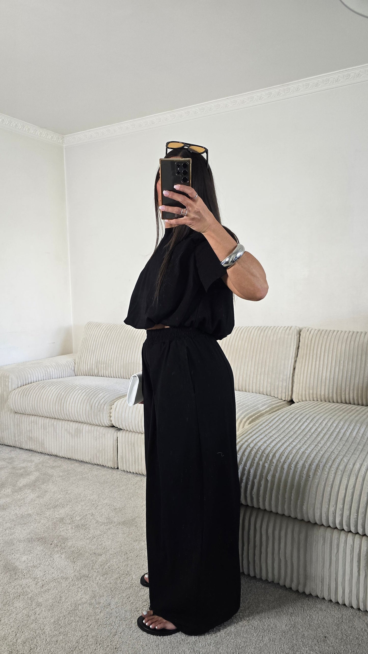 Ensemble jersey coton noir – silhouette effortless