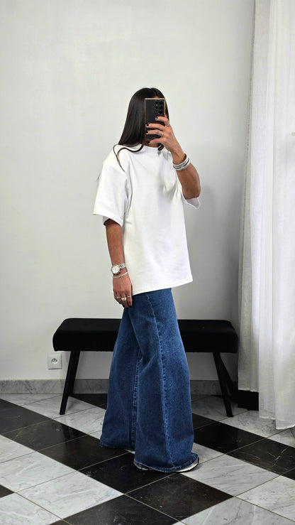 Jean extra wide leg taille haute