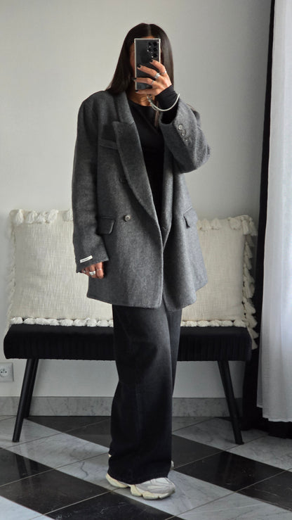 Veste Petra Gris Foncé 100% Laine ⭐️PRENIUM⭐️