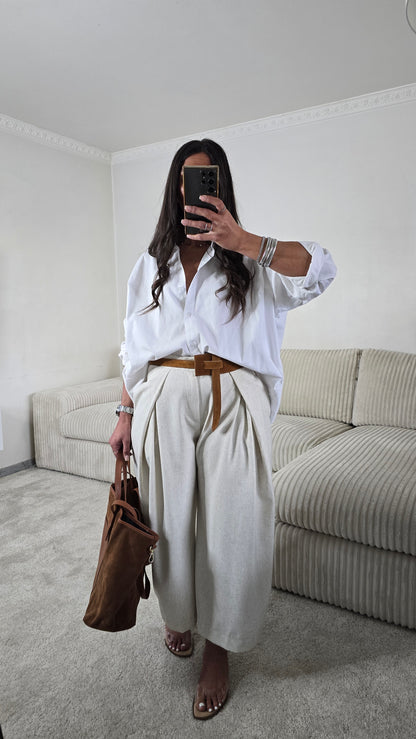 Ensemble signature ceinturé – écru naturel