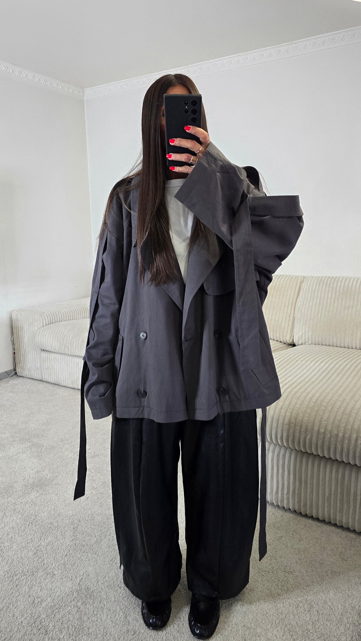 Trench court oversize gris anthracite