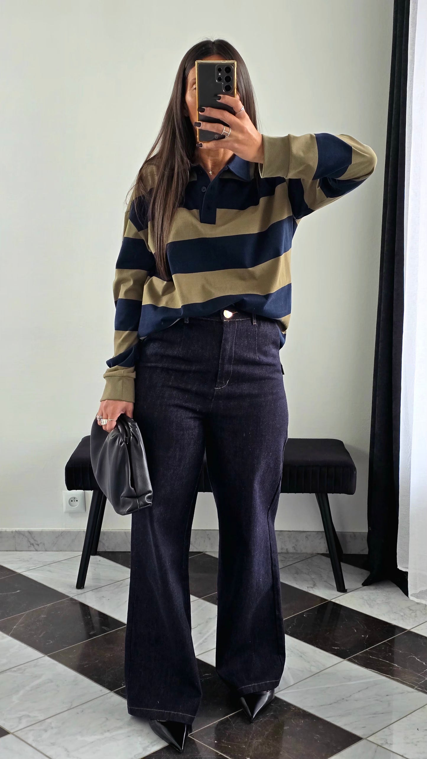 Jean Taille Haute Droit – Denim Brut