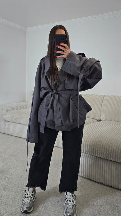 Trench court oversize gris anthracite