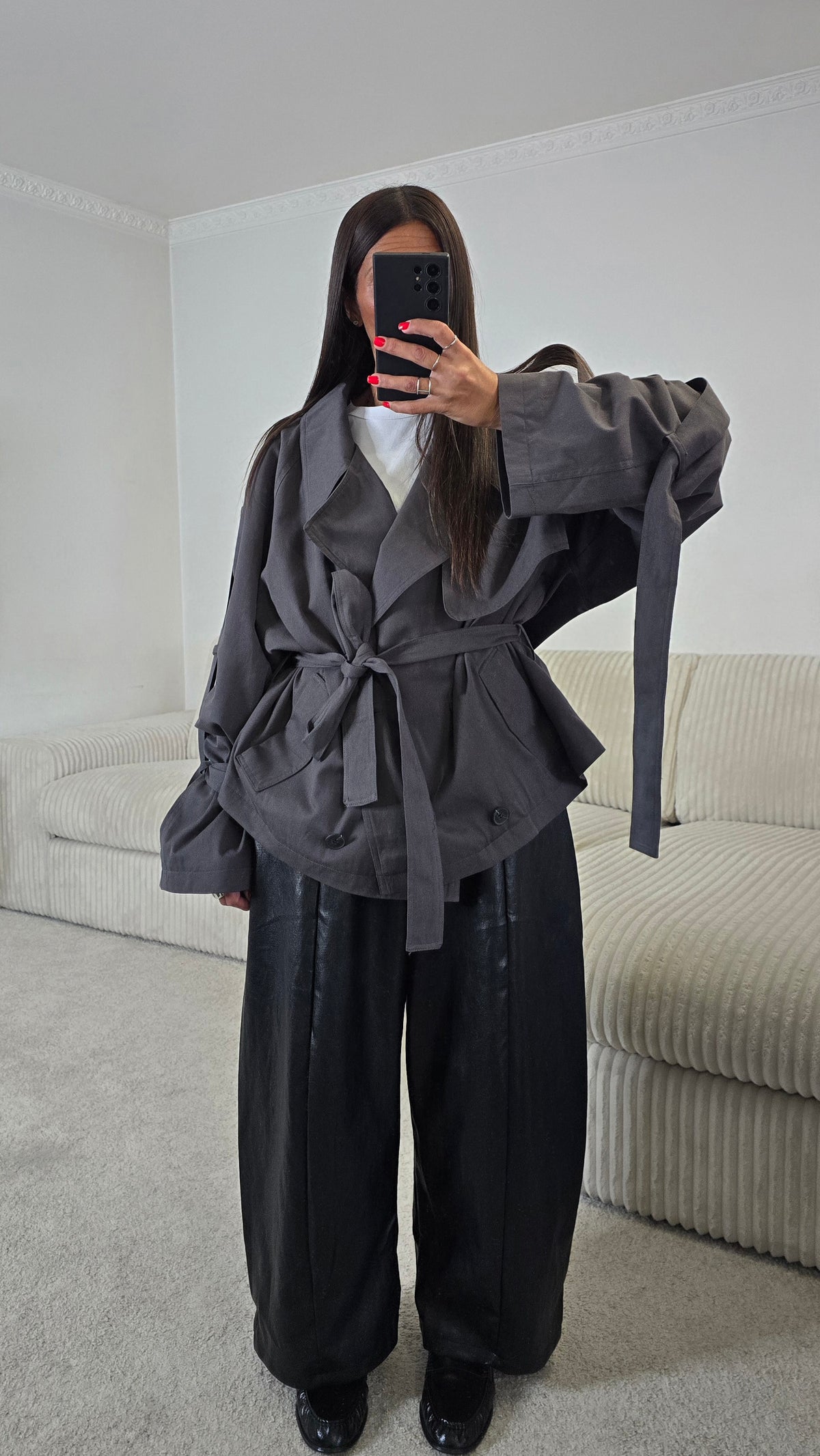 Trench court oversize gris anthracite