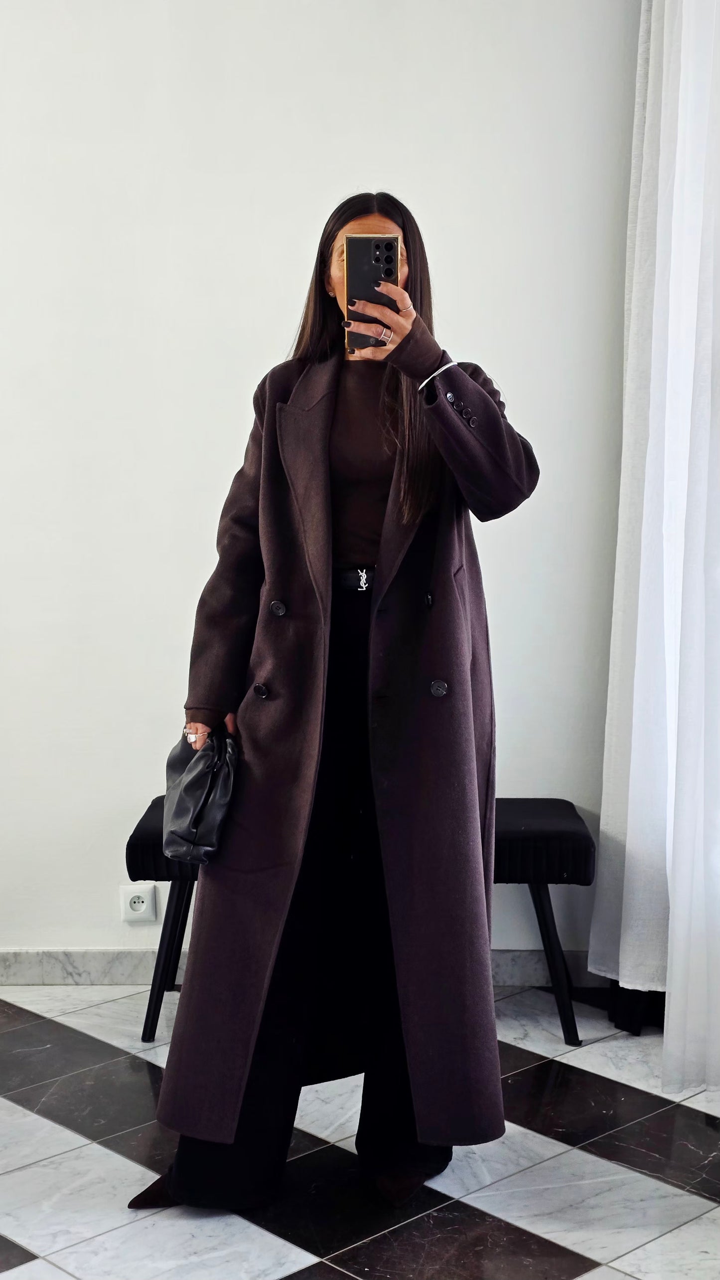 Jean palazzo noir taille haute