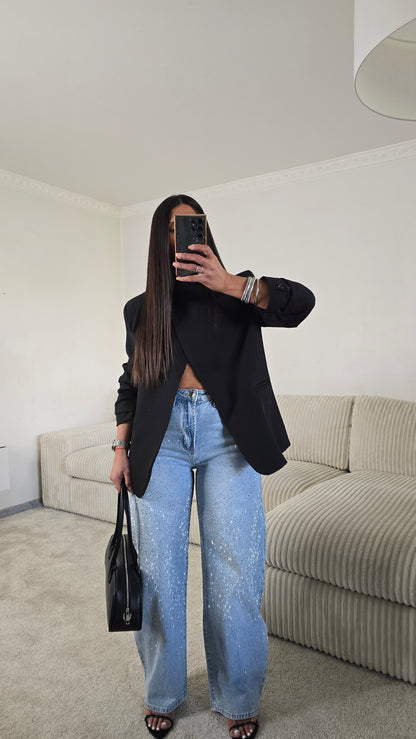 Jean strass signature – denim lumineux