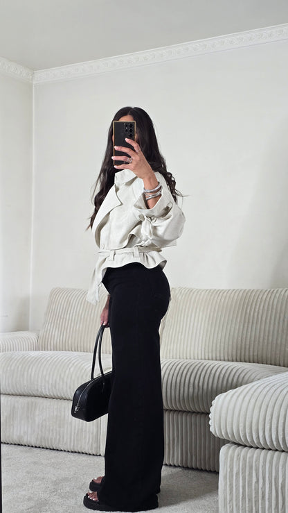 Ensemble signature ceinturé – écru naturel