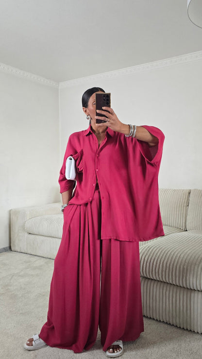 Ensemble ample framboise – confort et allure