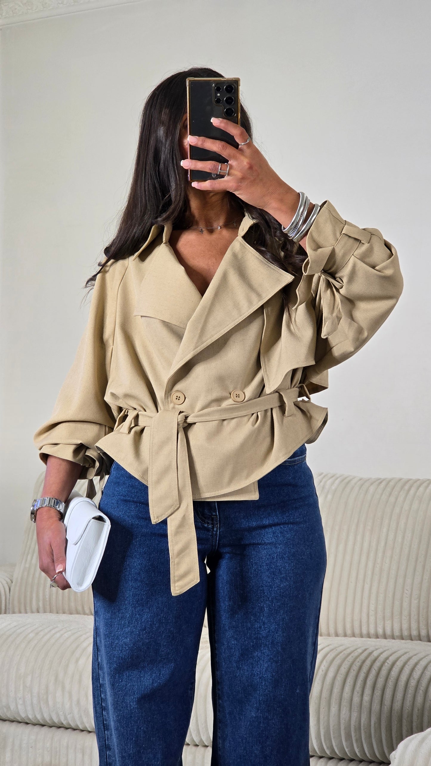 Ensemble signature ceinturé – beige sable