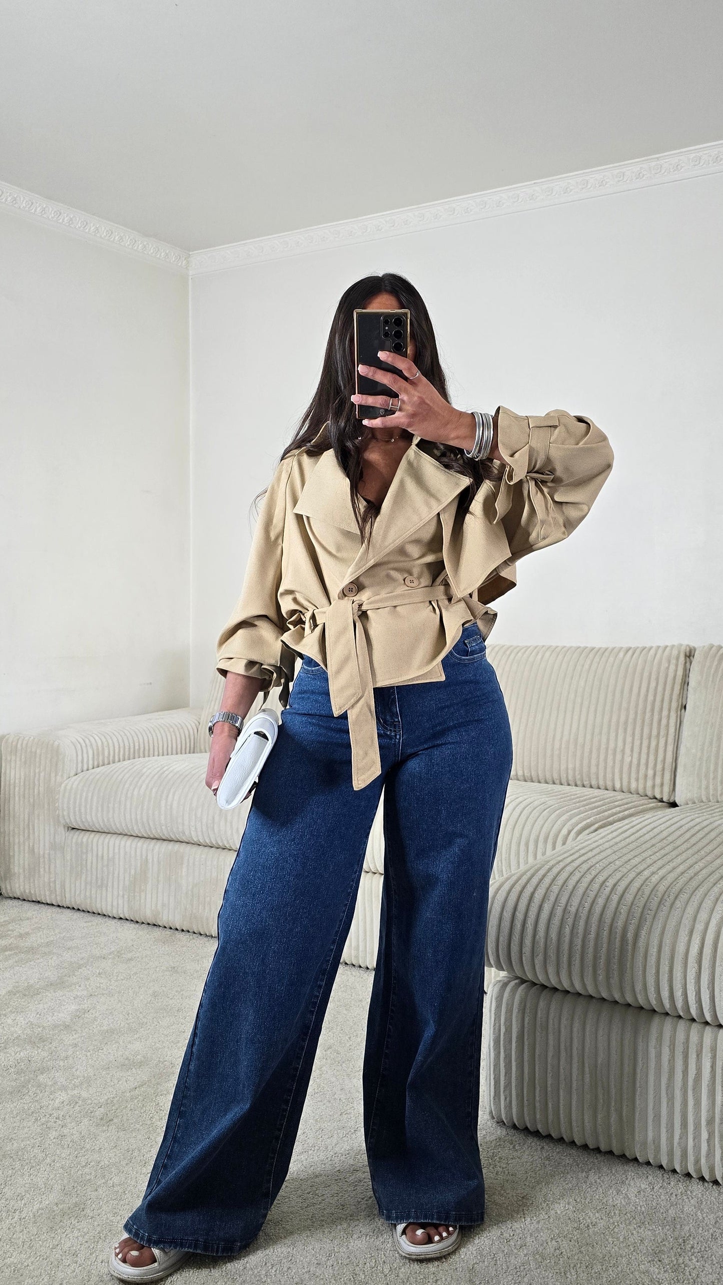 Ensemble signature ceinturé – beige sable