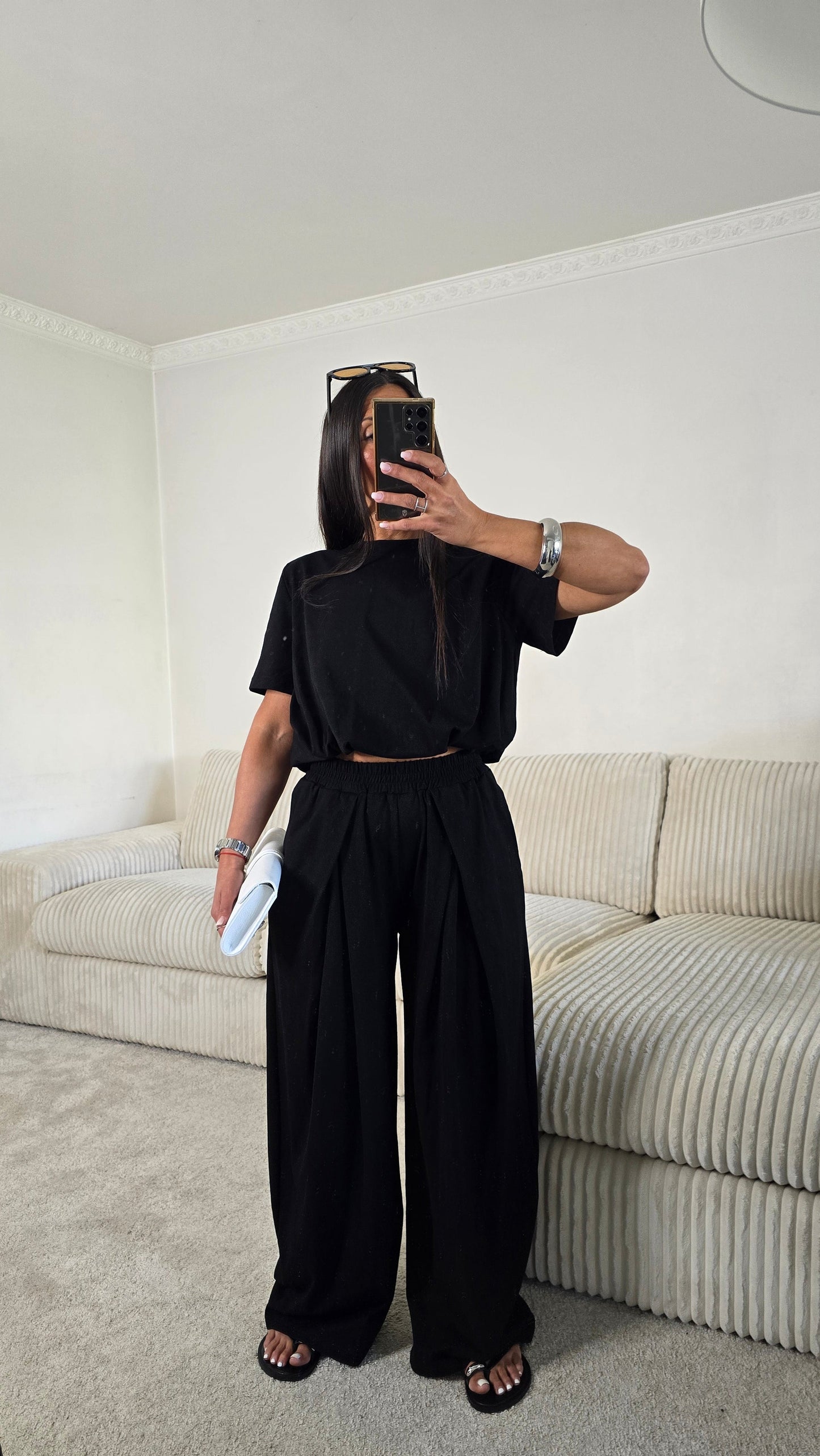 Ensemble jersey coton noir – silhouette effortless