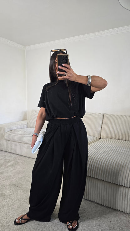 Ensemble jersey coton noir – silhouette effortless