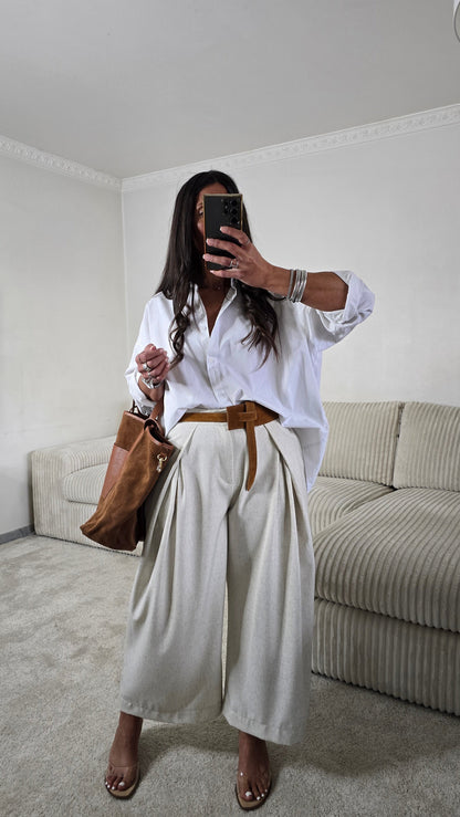 Ensemble signature ceinturé – écru naturel