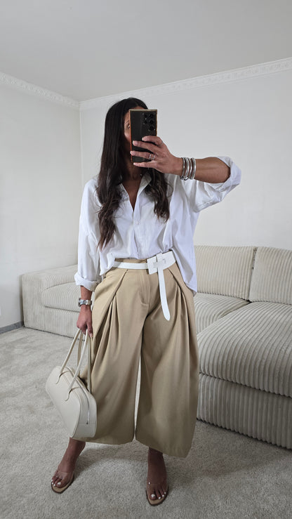 Ensemble signature ceinturé – beige sable